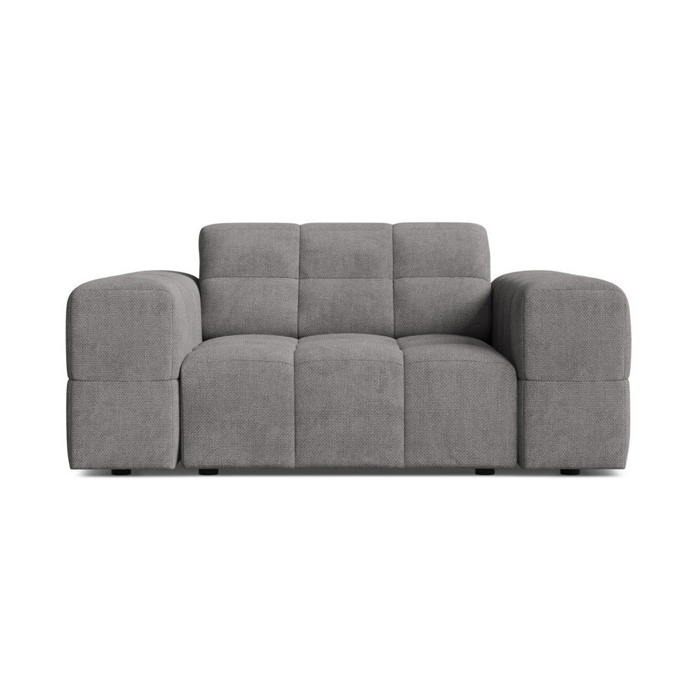 Szary fotel z tkaniny szenilowej Chicago – Cosmopolitan Design