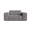 Szary fotel z tkaniny szenilowej Chicago – Cosmopolitan Design