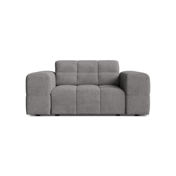Szary fotel z tkaniny szenilowej Chicago – Cosmopolitan Design