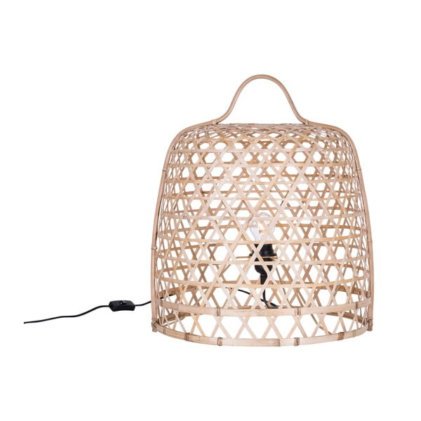 Jasna stojąca lampa bambusowa Canett Octavio, ⌀ 45 cm