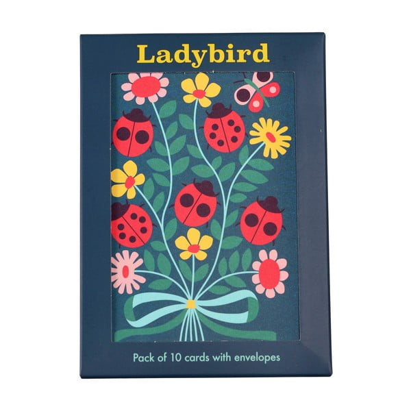 Kartki okolicznościowe zestaw 10 szt. Ladybird – Rex London