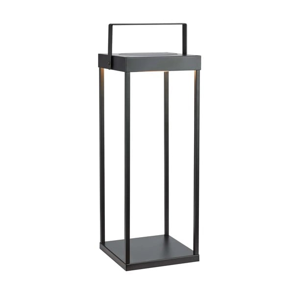 Czarny zewnętrzny lampion solarny LED na USB (wysokość 53 cm) Pure – Markslöjd