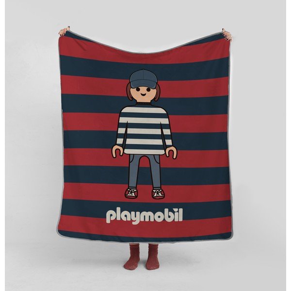 Koc dziecięcy z mikrowłókna 130x130 cm Stripes – Playmobil