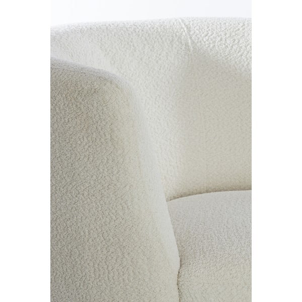 Biały fotel z materiału bouclé Senja – Light & Living-image-4