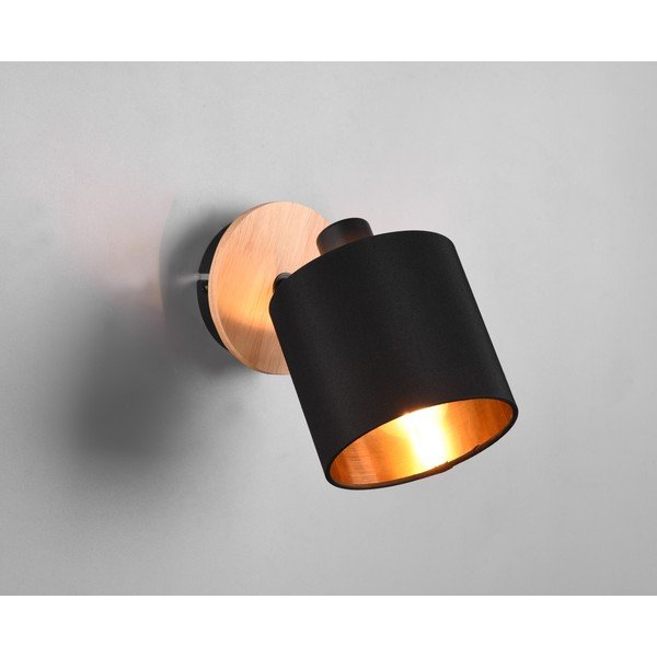 Czarno-naturalna lampa punktowa ø 12 cm Tommy – Reality-image-1