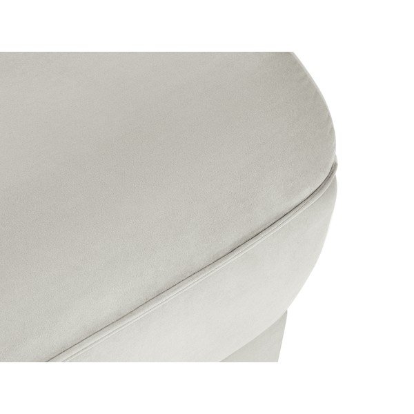 Beżowy aksamitny puf Lando – Micadoni Home-image-4