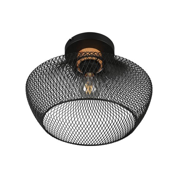 Czarna lampa sufitowa z metalowym kloszem ø 35 cm Valeria – Trio-image-2