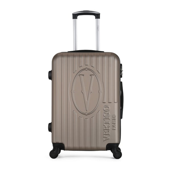 Brązowo-beżowa walizka na kółkach VERTIGO Valise Grand Cadenas Integre Malo, 47x72 cm