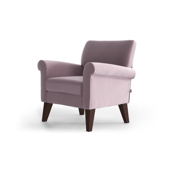 Jasnoróżowy aksamitny fotel My Pop Design Iena