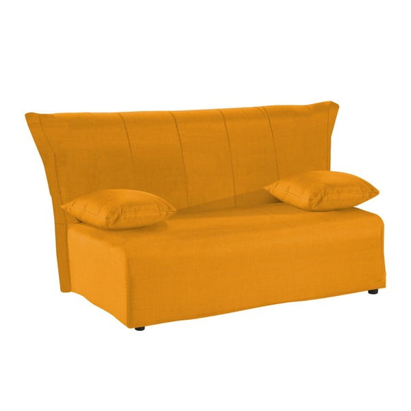 Żółta rozkładana sofa trzyosobowa 13Casa Cedro