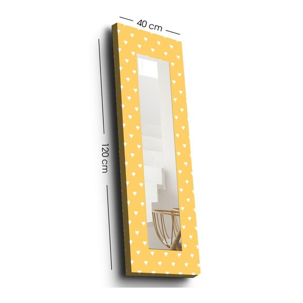 Lustro ścienne z drewnianą ramą 40x120 cm – Wallity-image-2