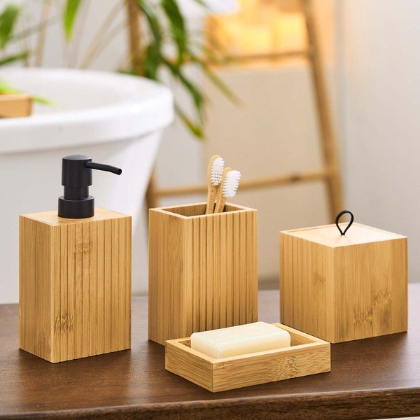 Bambusowa szczotka do WC w naturalnym kolorze Hanoi – douceur d'intérieur-image-1