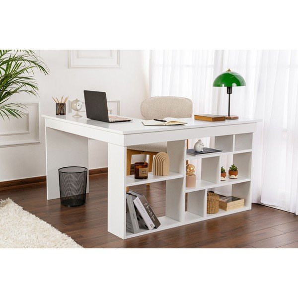 Biurko z matowym wykończeniem 120x130 cm Vesper – Kalune Design-image-2