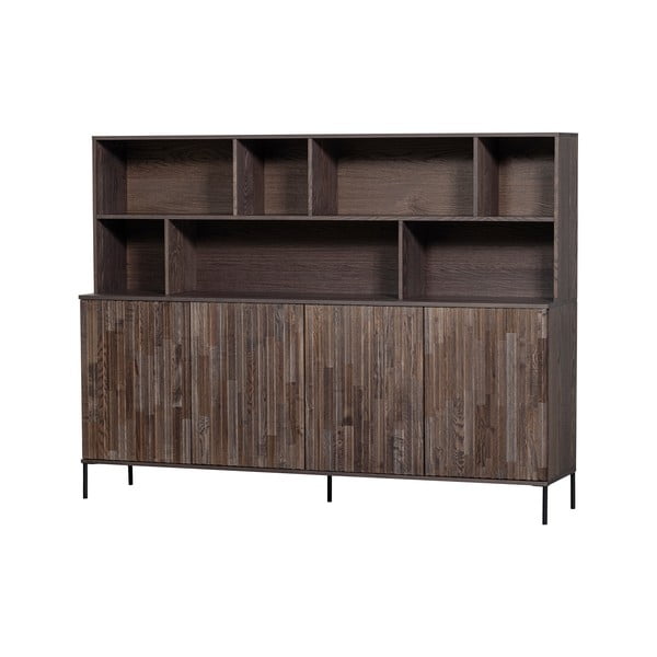 Brązowy regał w dekorze jesionu 200x150x44 cm Gravure – WOOOD-image-3