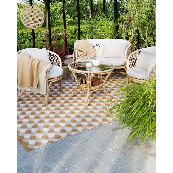 Chodnik odpowiedni na zewnątrz w kolorze ochry 70x160 cm Dana Ochre – Pappelina-image-1