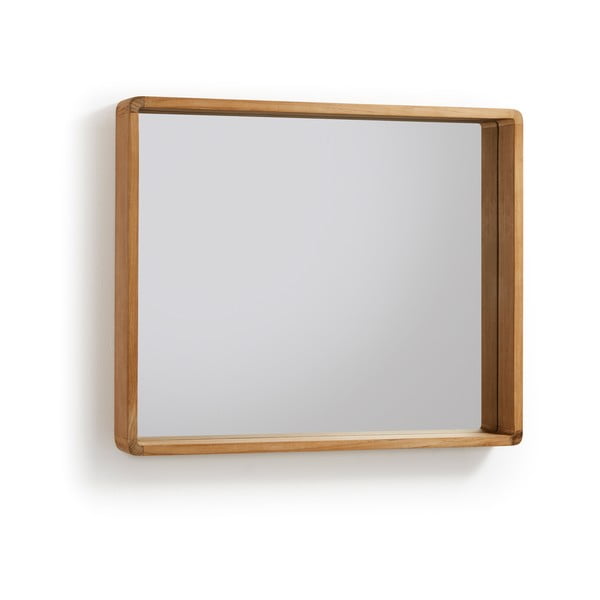 Lustro w ramie z drewna tekowego Kave Home Sunday, 80x65 cm-image-2