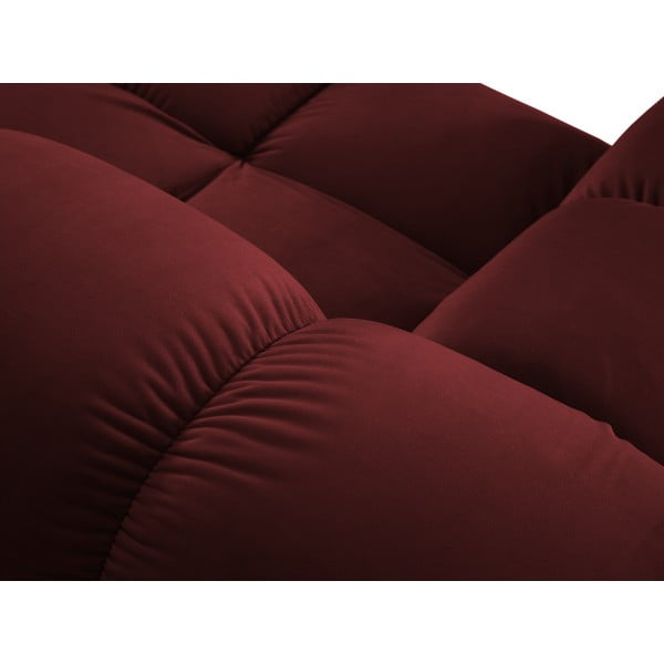Czerwona aksamitna sofa 191 cm Bellis – Micadoni Home-image-1