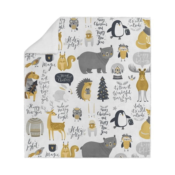 Biały koc dziecięcy 120x180 cm – Oyo home