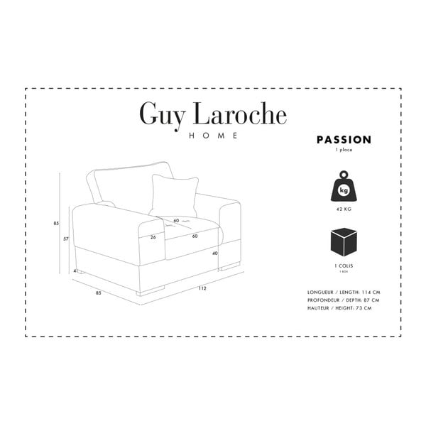 Ciemnozielony fotel Guy Laroche Passion-image-1