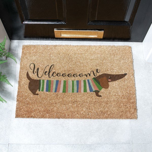 Wycieraczka z włókna kokosowego 40x60 cm Welcome Sausage Dog – Artsy Doormats-image-2