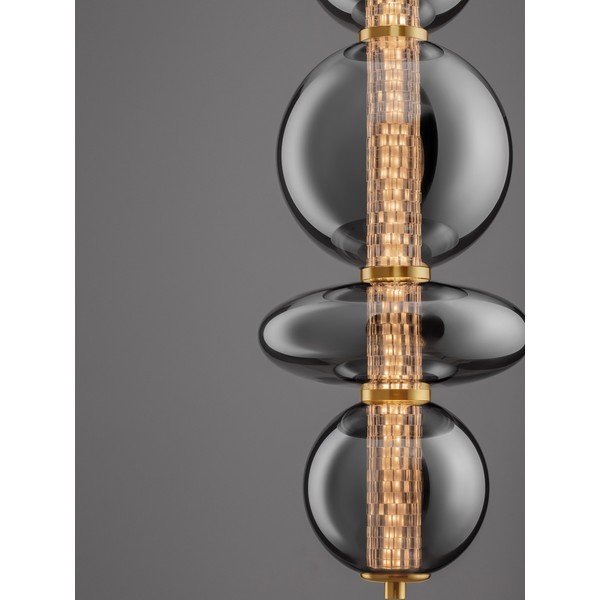 Szara metalowa lampa wisząca LED ze szklanym kloszem ø 25,5 cm Navi – Nova Luce-image-4