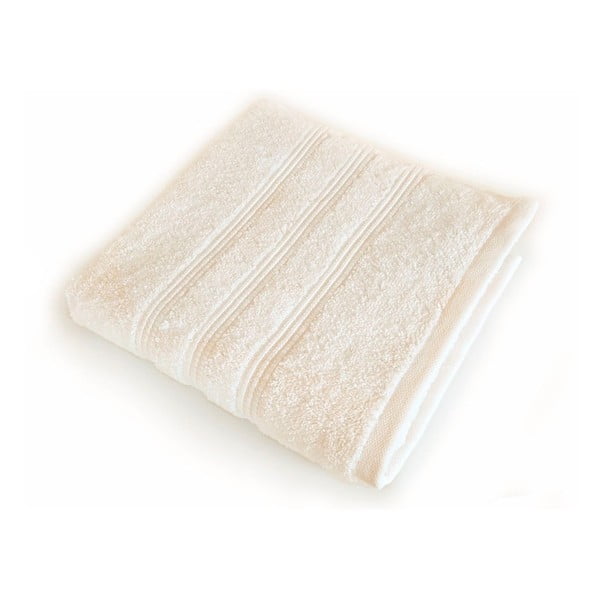 Kremowy ręcznik kąpielowy z czesanej bawełny Irya Home Classic, 90x150 cm