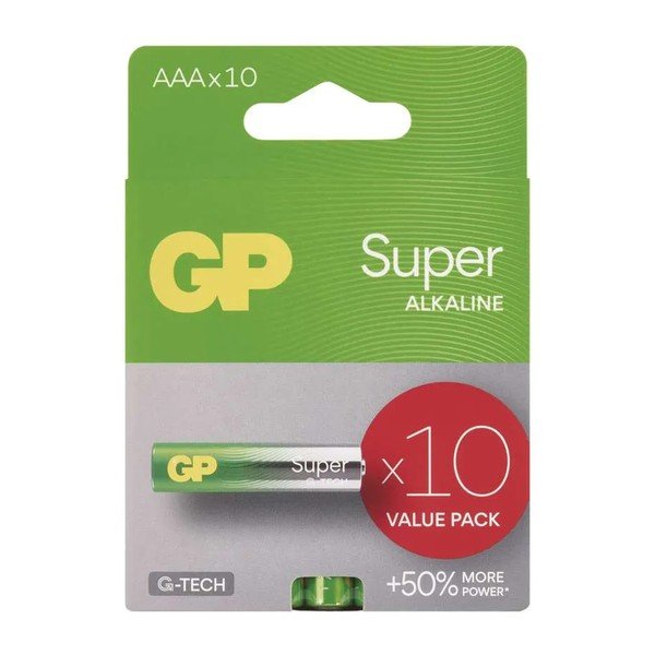 Zestaw 10 baterii alkalicznych EMOS GP Super AAA-image-1