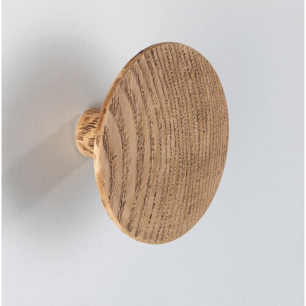 Haczyk ścienny z dekorem drewna dębowego Wenko Melle, ⌀ 8 cm-image-3