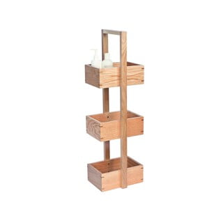 Regał łazienkowy z drewna dębowego Wireworks Caddy Mezza, wys. 84 cm