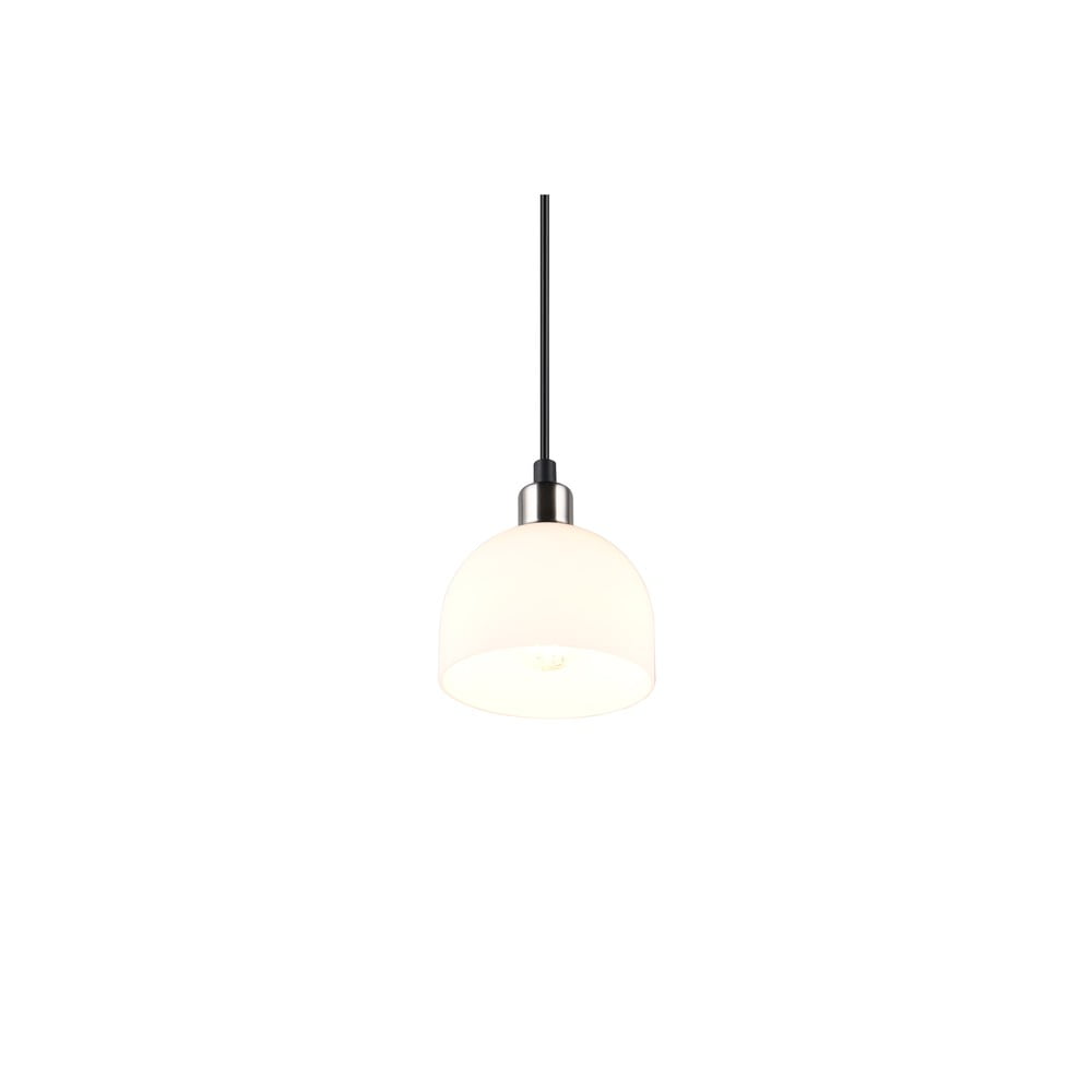 Lampa wisząca  w biało-srebrnym kolorze ze szklanym kloszem ø 12 cm Molly – Reality (zdjęcie 4)