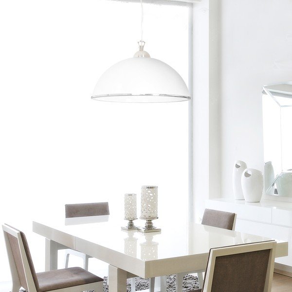 Biała lampa wisząca Evergreen Lights Single Suspension Puro-image-2