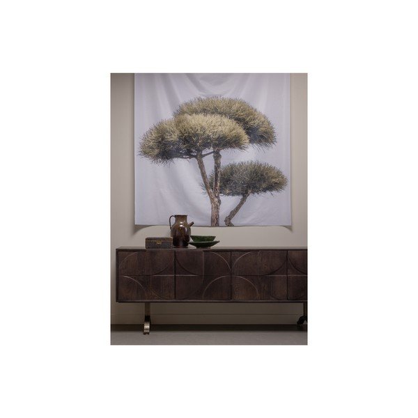 Ciemnobrązowa szafka pod TV z litego drewna mango 180x70x40 cm Draw – WOOOD-image-1
