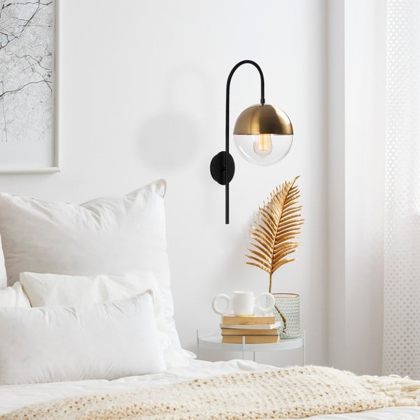 Kinkiet w czarno-złotym kolorze ø 20 cm Bastos – Opviq lights-image-1