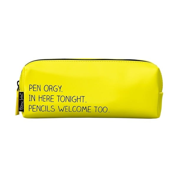 Żółty piórnik Happy Jackson Pen Orgy