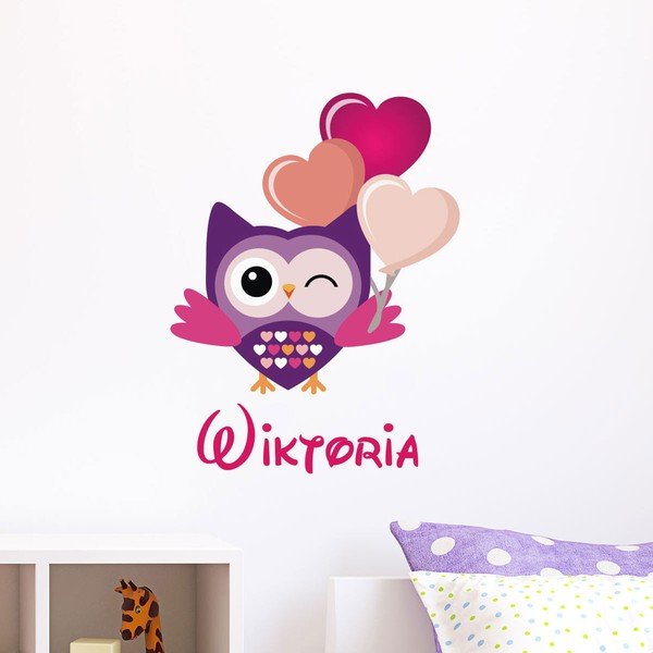 Naklejka ścienna z imieniem Ambiance Festive Owl-image-2
