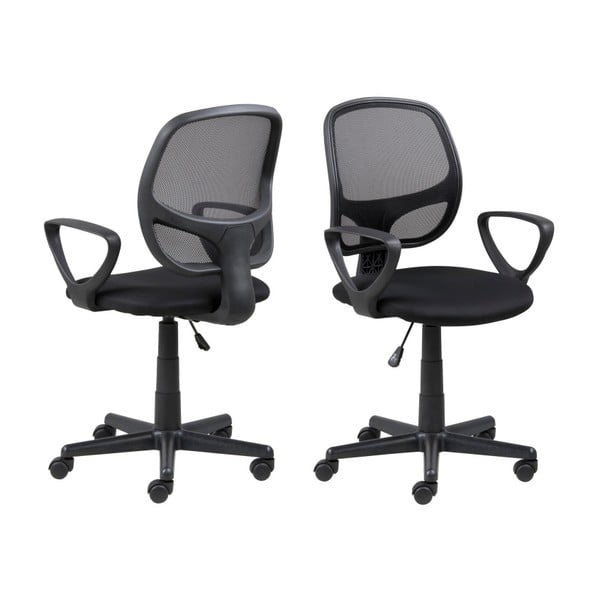 Czarne krzesło biurowe na kółkach Actona Major
