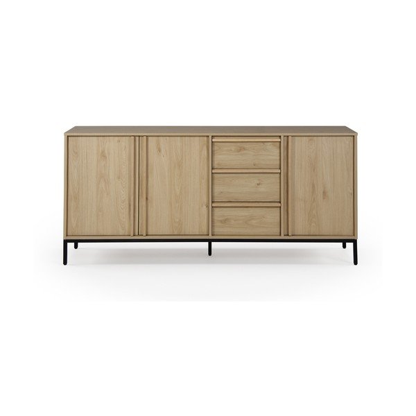 Komoda w dekorze dębu w naturalnym kolorze 180x80x40 cm Luc – Marckeric