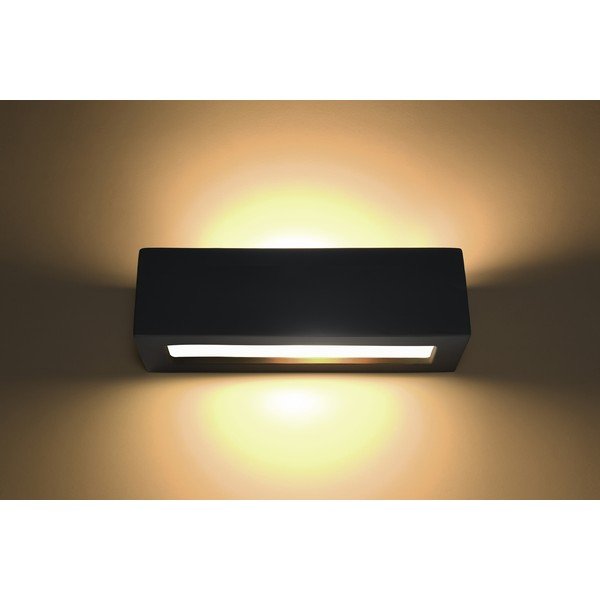 Czarny ceramiczny kinkiet Sollux Vega-image-1
