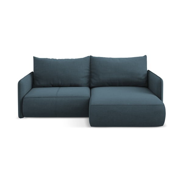 Niebieski rozkładany/ze schowkiem narożnik (prawostronny) Nanea – Makamii