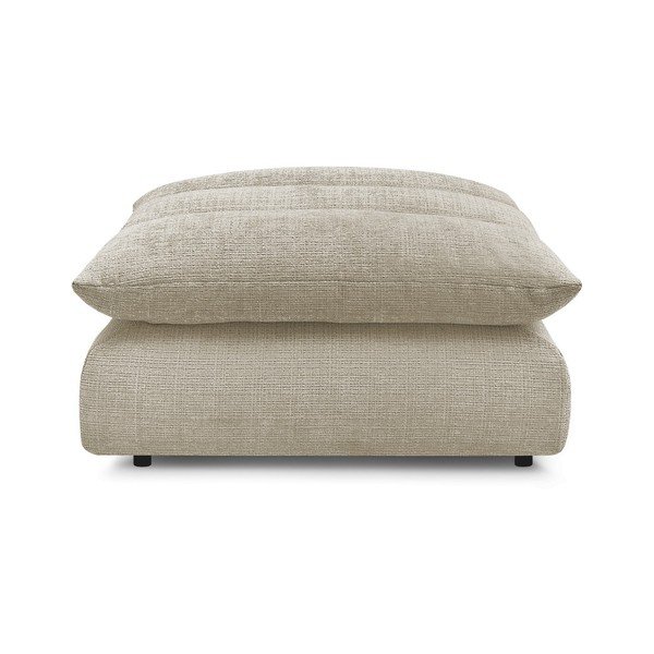 Beżowy podnóżek z tkaniny szenilowej Neil – Bobochic Paris-image-3