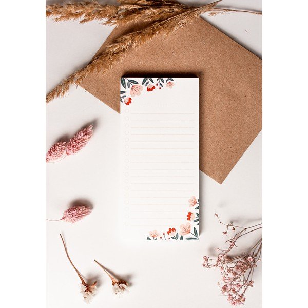 Lista to-do z kartkami w linię Kwiaty Printintin, 70 kartek-image-1