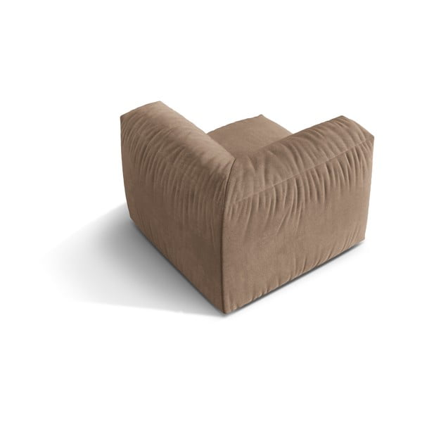 Jasnobrązowy aksamitny moduł sofy (strona zmienna) Martina – Micadoni -image-2