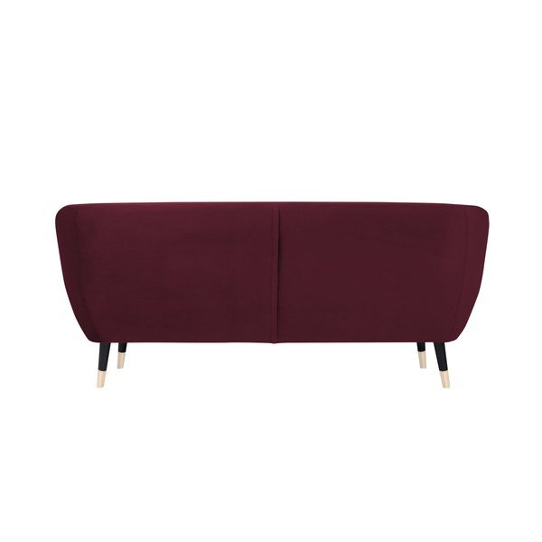 Bordowa sofa z czarnymi nogami Mazzini Sofas Amelie, 188 cm-image-4