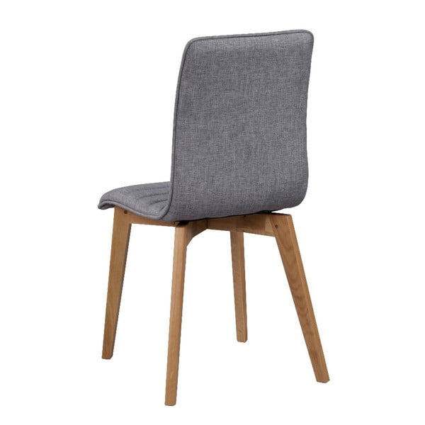 Szare krzesło do jadalni z brązowymi nogami Rowico Grace-image-4
