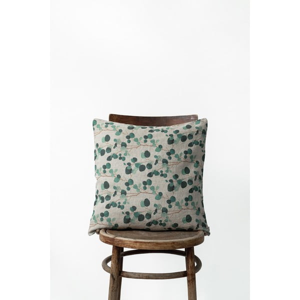 Lniana poszewka na poduszkę Linen Tales Natural Eucalyptus, 50x50 cm-image-1