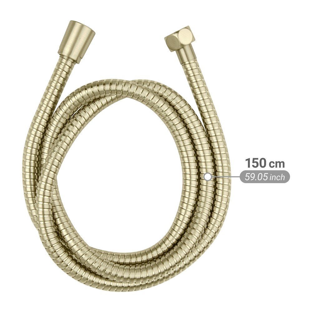 Wąż prysznicowy ze stali nierdzewnej w kolorze matowego złota 150 cm Brass – Wenko (zdjęcie 5)