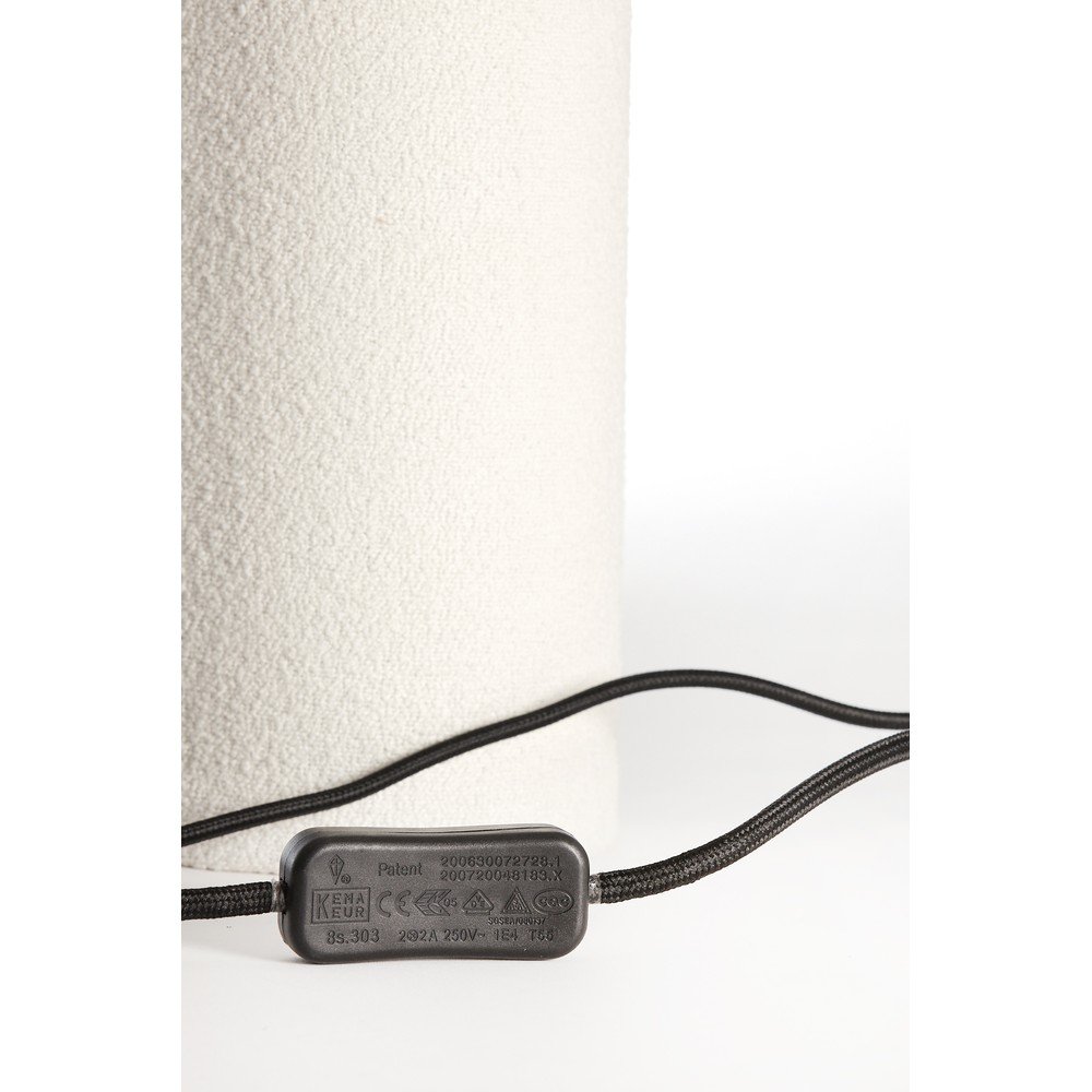 Łososiowa/kremowa lampa stołowa z tekstylnym kloszem (wysokość 50 cm) Musaby – Light & Living (zdjęcie 11)