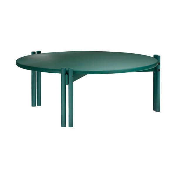 Zielony okrągły stolik z litego drewna sosnowego ø 80 cm Sticks – Karup Design-image-3