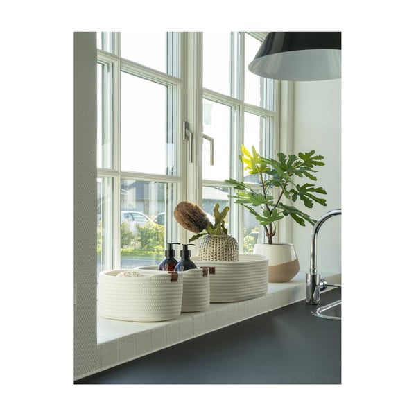 Tekstylne koszyki do łazienki zestaw 3 szt. 35x25x13 cm Jarana – House Nordic-image-1