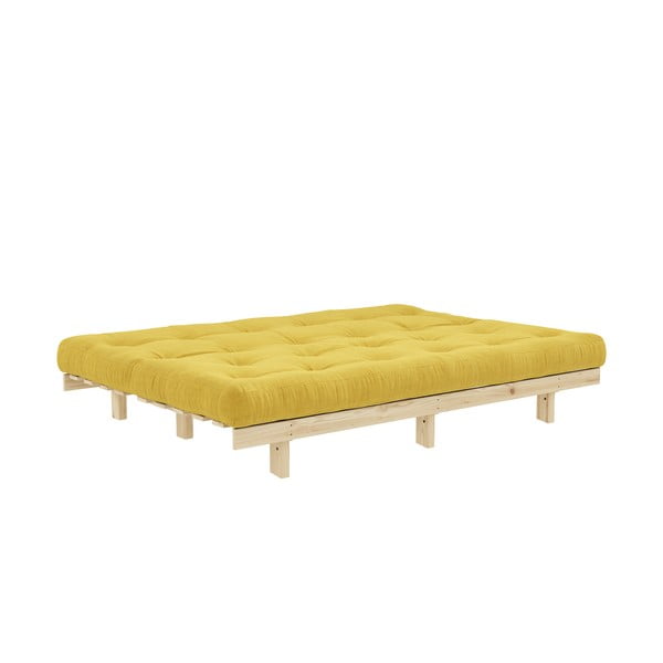Żółta sztruksowa sofa 200 cm Lean – Karup Design-image-4